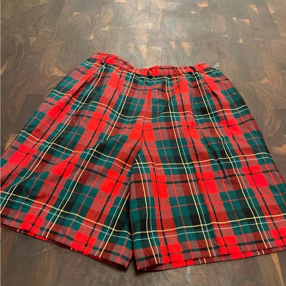 Vintage Pendleton Plaid Knockabout Shorts Front Pleat Bermuda size 12 -wool - Picture 3 of 5